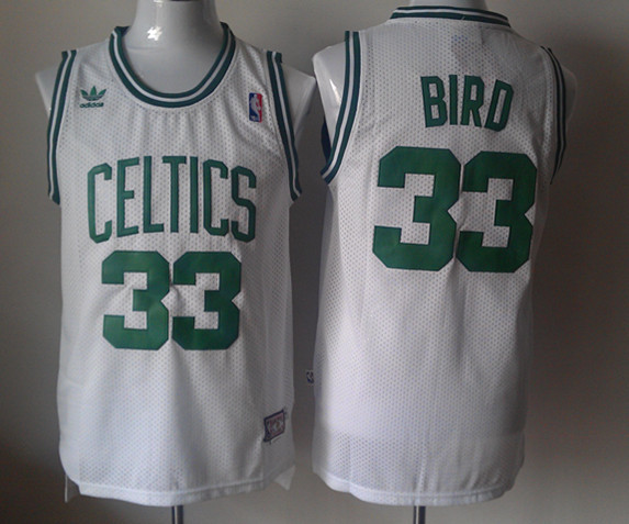  NBA Boston Celtics 33 Larry Bird New Revolution 30 Swingman Soul Throwback White Jersey